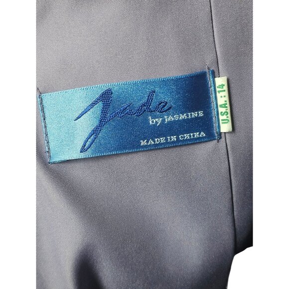 NWOT Iridescent Rose Taffeta Asymmetrical Off Shoulder Cocktail Dress - Jade - Picture 9 of 9